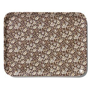 vintage melamine serving tray floral chintz brown and white AB ARY NYBRO Sweden